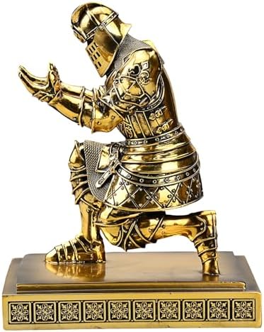 King's Guard Knight Pen Holder with a Letter Opener Desk Organizers Bronze - Image 3