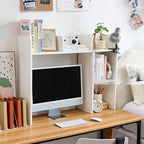 Classic Dorm Desk Bookshelf - White by DormCo