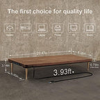 Monitor Stand with 4 USB Ports Walnut Wood Riser for iMac Laptop Computer Monitor – A Sturdy Computer Stand to Elevate Your Screen and Reduce Eye Strain and Maintain Body Position - Image 4
