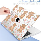 May Chen for MacBook Air 15 inch Case M5 M4 M3 M2 2026 2024-2023, Model A3448 A3241 A3114 A2941, Closes Seamlessly Hard Shell Laptop Cover with Keyboard Cover, Cute Teddy Bear - Image 3