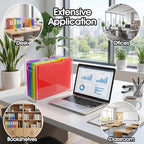 Acrylic File Folder Organizer, Clear Hanging Organizer Box for Letter Size, 5mm Thick Desktop File Holder with Handles, Slim Filing Storage Box for Desk Office Home - 1 Pack - Image 7