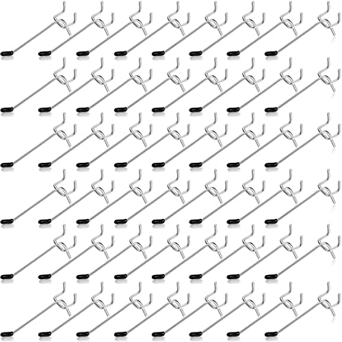 Moxweyeni 4 Inch 100 Pcs Pegboard Hooks Peg Board Stainless Steel Hangers by Moxweyeni