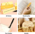 Teacher's Day Gift 3D Sticky Note Paper Card Craft Notepad Confucius Institute 3D Memo Pad, Kawaii Sticky Note Paper Carving Art Notepad with Pen Holder Bookmark - Image 5