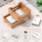 Pezin & Hulin Multi Device Charging Station with Drawer & USB Charger - Image 5
