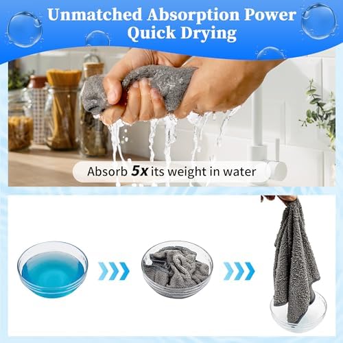 FIXSMITH Shop Towels-800 Pack, Multi-Functional Shop Rags, 12 x 16 in Microfiber Cleaning Cloth, Highly Absorbent Cleaning Rags, Cleaning Towels for Car Kitchen Home Office - Image 4