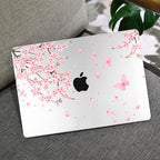 MEEgoodo for MacBook Air 13.3 inch Case 2021 2020 2019 2018 A2337 M1 A2179 A1932, Laptop Shell with Keyboard Webcam Cover & Trackpad Film & Type C Adapter for MacBook Air M1, Cherry Blossoms - Image 5
