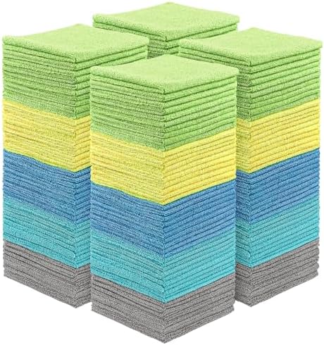 HOMEXCEL Microfiber Cleaning Cloth 200 PK, Towels for Cars, Shop Rags - Image 7