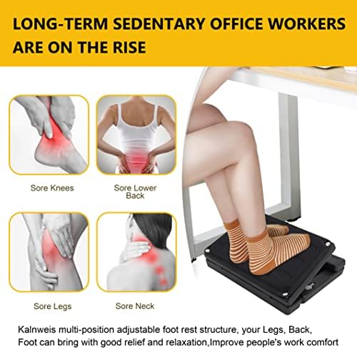 Adjustable Under Desk Foot Rest & Leg Rest Massage Office Footrest - Image 6