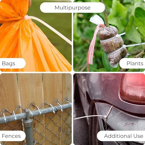 Bolt Dropper White Zip Ties - 50 lbs Tensile Strength - Self-Locking Premium Nylon Cable Ties Wraps for Indoor and Outdoor - Wire Management and Secure Items - Zip Ties Heavy Duty - 11" - 2000 Pack - Image 7