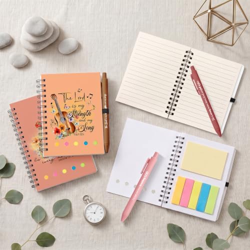 Sprial Notebooks with Pens Bulk, 48 Pack, 5.5 x 4.7 Inch, Rustic - Image 2