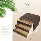 Cabilock Wooden Storage Drawers Desktop Organizer Box Desk Caddy Desktop Drawers for Home Office - Image 4