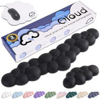 Black Cloud Keyboard Wrist Rest – Create-ables Qloud Black Wrist Rest for Computer Keyboard and Mouse, Ergonomic Memory Foam Wrist Pad with Non-Slip Base, Includes Cloud Mouse Pad by Create-ables