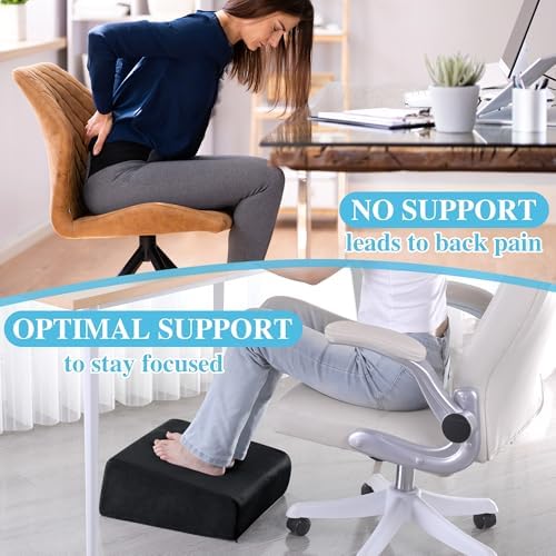 Under Desk Foot Rest, ROYALAY Ergonomic Office Footrest with 3 Adjustable Heights, High-Density Memory Foam Leg Rest for Home, Travel, Airplane with Washable Cover - Image 6