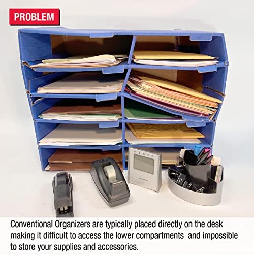 Ultimate Office TierDrop Riser Storage Base, Lifts Sorter 5 inches, 2 Slots - Image 2
