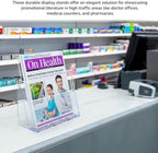 Marketing Holders 12 Pack Brochure Holder for 8.5" Flyers Clear Acrylic Freestanding Tabletop Printed Literature Display for Retail Stores Business Offices and Libraries - Image 3