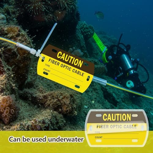 100 Pcs Fiber Optic Cable Tags with 3 Marker Pen, with Text - Image 4