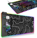 Wireless Charging Mouse Pad, RGB Gaming Mousepad, 31.5"x15.7" in by ExtreLife