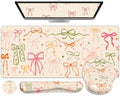 iCasso Desk Pad Mat, Large Mouse Pad and Keyboard Wrist Rest Set by iCasso