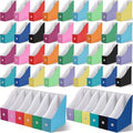 Colarr 48 Pcs Cardboard Magazine File Holder Book Bins, Bright Color by Colarr