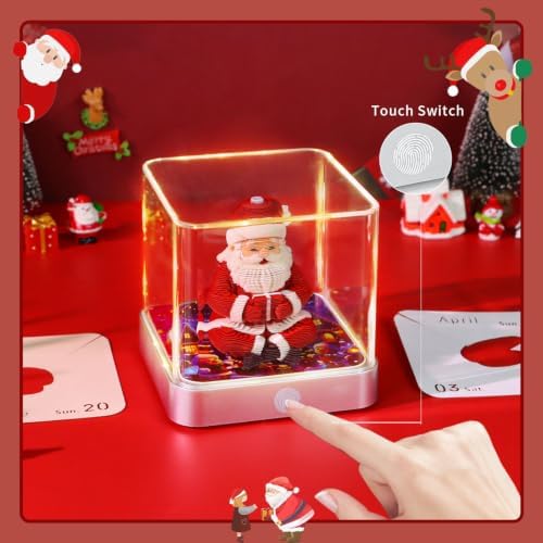 3D Calendar 2027,Time Piece Calendar 2027,3D Memo Pad,Tear Away Calendars,Santa Claus 3D Memo Pad Christmas Gift,New Year Gift (Christmas Santa Claus) - Image 4