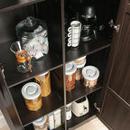 Sauder Storage Cabinet/ Pantry cabinets, 29.61 " x D: 16.02 " x H: 71.50", Cinnamon Cherry finish - Image 5