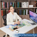 Desk Mat Set Keyboard and Mouse Pad with Wrist Rest Support - Image 2