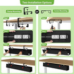 KEEGH Large No Drill Under Desk Cable Management Tray 36 in, Black - Image 2