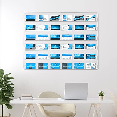 Lincia Acrylic Business Card Holder Wall Mount, 36 Pocket, 19.69''x21.38'' - Image 5