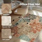 48"x60" Office Chair Mat for Hardwood Floor, Non-Slip Washable Terracotta - Image 3