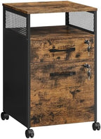 VASAGLE 2 Drawer File Cabinet with Lock, Rolling Printer Stand by VASAGLEbySONGMICSHOME