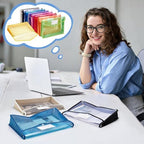 CUTHOLLOW Plastic Expandable File Organizer Folder(No Divider), 18Pcs Waterproof Transparent Document Holder Storage for Receipt/Paper/Bill/Taxes/Letter, Easy to Label A4 Size for School Office Home - Image 4
