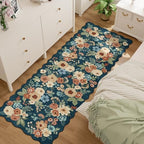 DUKINO 2x6 Runner Rug, Floral Washable Rug for Kitchen, Prussian Blue - Image 3