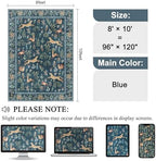 DUKINO 8x10 Area Rugs, Washable Soft Animal Bedroom Rug Non Slip, Blue - Image 2