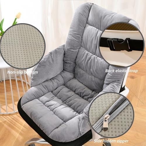 Desk Chair Cushion with High Back Support Office Chair Pad with Non-Slip Bottom Soft Cute Pink Seat Cushion for Office Car Gamer Home Kitchen - Image 4