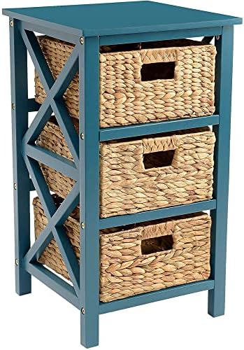 eHemco 3 Tier X-Side Storage Drawer, Teal by eHemco