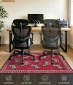 chakme Office Chair Mat for Hardwood Floor Non Slip 45"x60", Red Zebra - Image 2