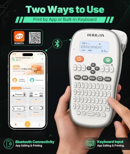 Rongta TH110 Handheld Label Maker Machine 12mm Laminated Labeler - Image 2