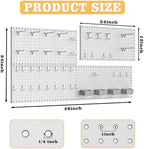 Pegboard Smith 48PCS Metal Pegboard Kit – 12"x24" Tool Storage Wall Organizer Pegboard with Hooks and Bins for Garage, Workshop, Kitchen, Office, and Craft Room (Gray) - Image 3