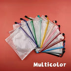Niziting-18 Pcs,11"x 14",Plastic Mesh Zipper Pouch Document Folders Bag Zipper Zip File Folders for Office Supplies, Travel,Organizing Storage (11x 14 Inches, Multicolor) - Image 7
