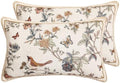 ISAENNE Designer Linen Throw Pillow Cover,Set of 2,20"x12"-Cornucopia A by Isaennehomedecoration