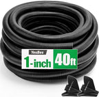40 FT Wire Loom 1 Inch, Split Wire Loom Tubing Wire Conduit, Wire Protector Tubing – Black by YesBes