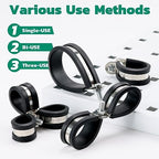 OURU 125PCS Cable Clamps Assortment Kit,Rubber Coated, 1/4"-2" 12 Sizes - Image 5
