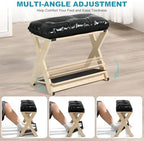 Foot Rest Under Desk at Work Adjustable Wooden - Image 4