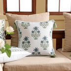 ISAENNE Designer Linen Throw Pillow Cover,Set of 2,18"x18"-Mosella B - Image 2