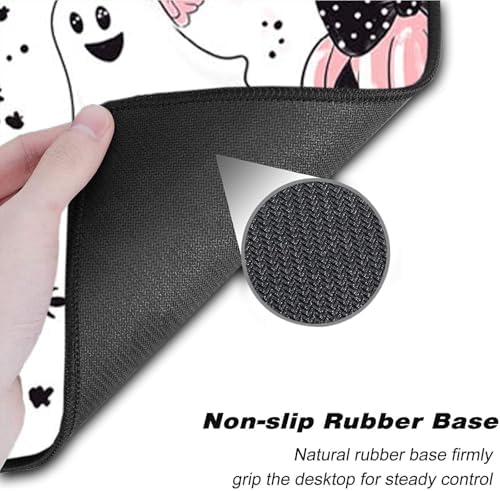 Keyboard Wrist Rest Set,Memory Foam Wrist Support Mouse Pad,31.5"x11.8" Desk Mat for Comfortable Typing & Pain Relief,Non-Slip Base for Office & Home Use - Cute Ghost Skull Pumpkin - Image 3