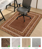 chakme Office Chair Mat for Hardwood Floor, 72"x48" (Brown Scalloped) - Image 3