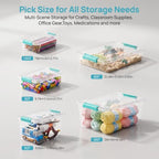 Vtopmart 4 Pack 6 Qt Plastic Storage Bins with Lids, Clear Sensory Bins - Image 6