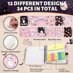 Halloween Notebooks with Pens Bulk, 24 Sets, 5.5 x 4.7 Inch, Pink - Image 4