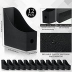 Geyee 12 Pack Plastic Magazine File Holder,Black - Image 2