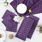 Homaxy Cotton Terry Kitchen Towels and Dishcloths Set of 16, Purple - Image 6